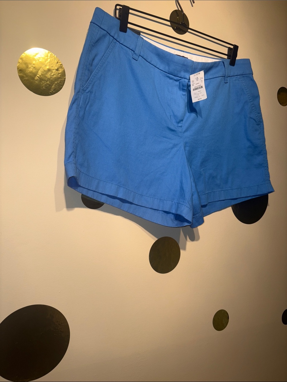 J. Crew Factory Bright Blue Women's Cotton Shorts - Picture 3 of 8